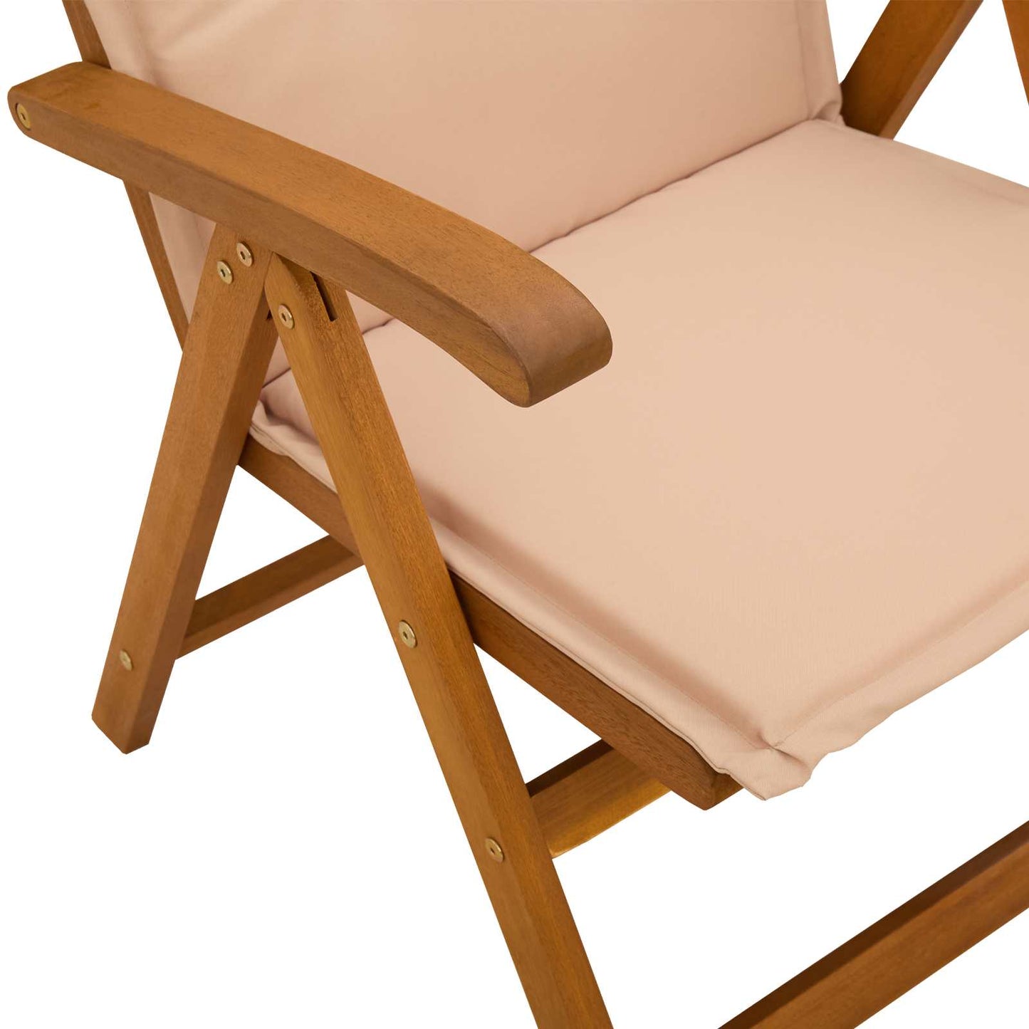 Reclining Garden Chairs 3 pcs Natural Solid Acacia Wood