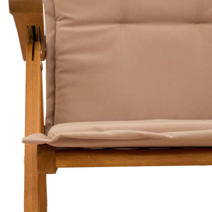 Reclining Garden Chairs 3 pcs Natural Solid Acacia Wood
