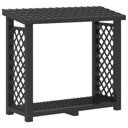 Firewood Rack 114 x 46 x 101 cm PP Anthracite