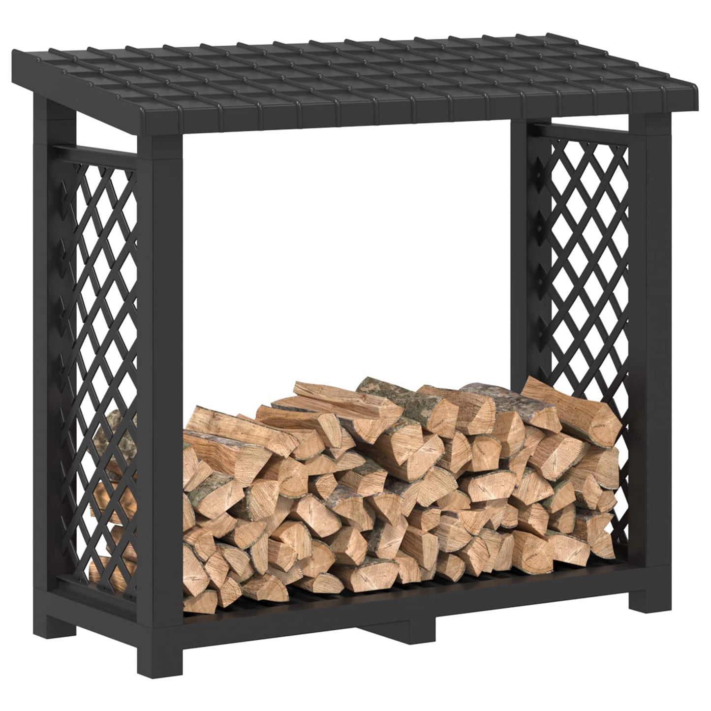 Firewood Rack 114 x 46 x 101 cm PP Anthracite