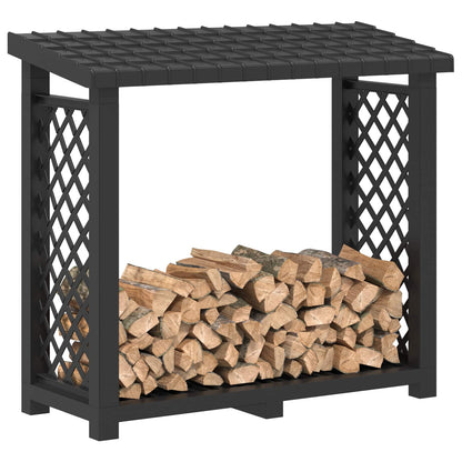 Firewood Rack 114 x 46 x 101 cm PP Anthracite