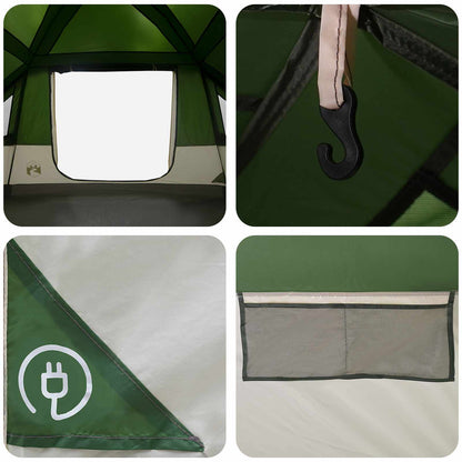 Family Tent with Rainfly Water-resistant Green 10-Person
