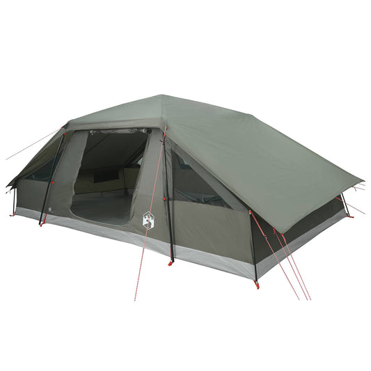 Family Tent with Rainfly Water-resistant 10-Person Army Green