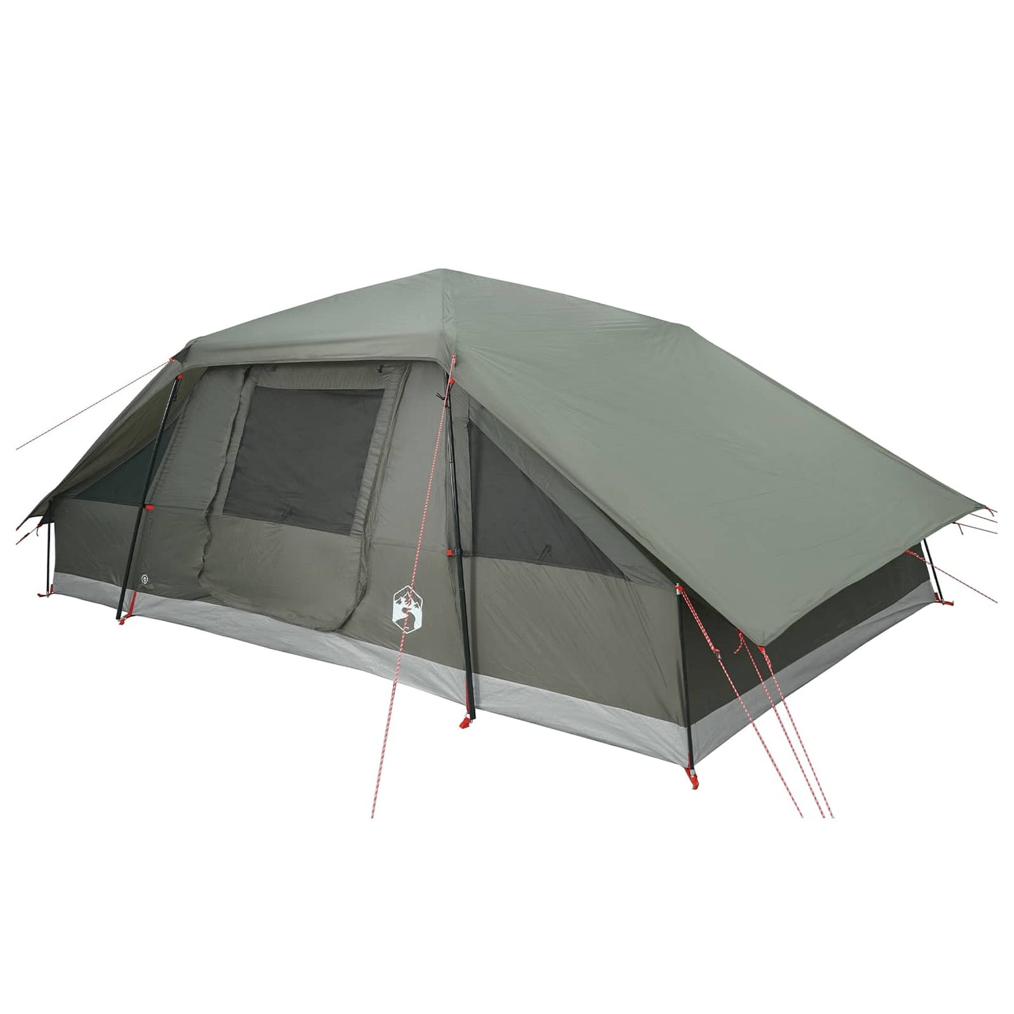 Family Tent with Rainfly Water-resistant 10-Person Army Green