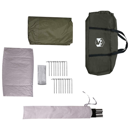 Family Tent with Rainfly Water-resistant 6-Person Army Green