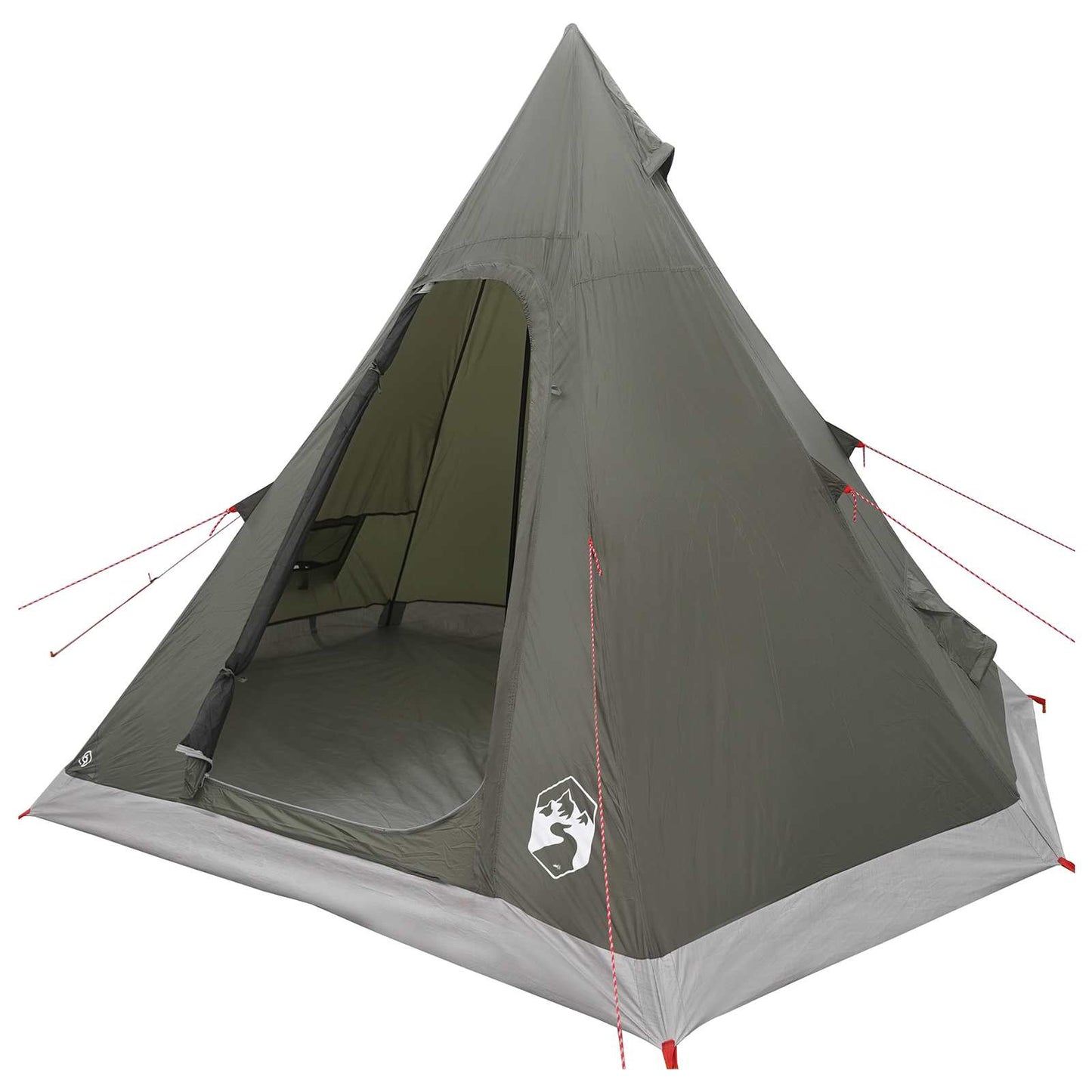 Tipi Tent Water-Resistant 3-Person Army Green