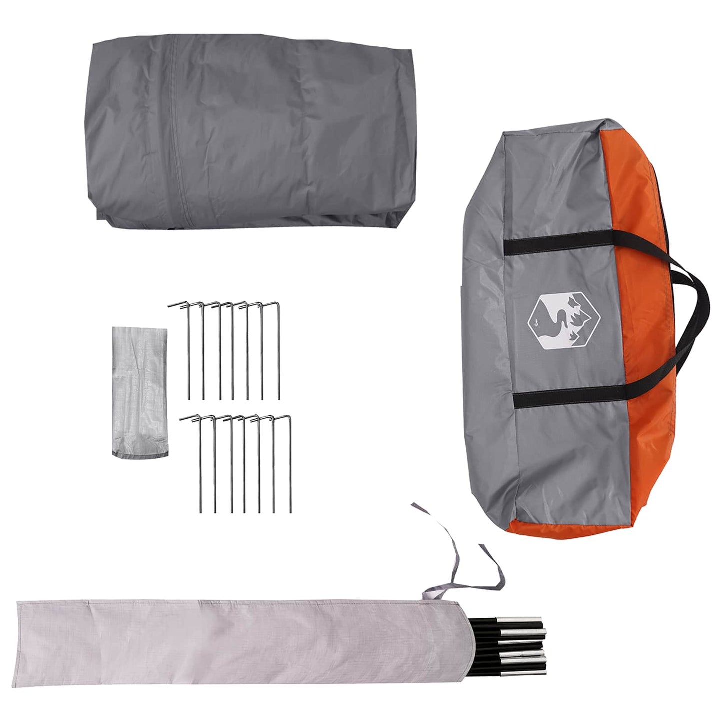 Canopy Tent Water-Resistant Grey and Orange