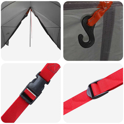 Canopy Tent Water-Resistant Grey and Orange
