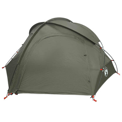 Trekking Tent with Rainfly Water-Resistant 2-Person Army Green