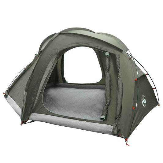 Trekking Tent with Rainfly Water-Resistant 3-Person Army Green