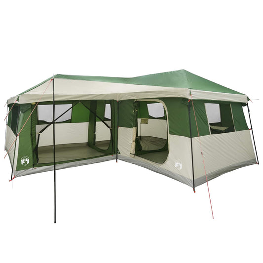 Family Tent with Rainfly Water-Resistant 14-Person Green