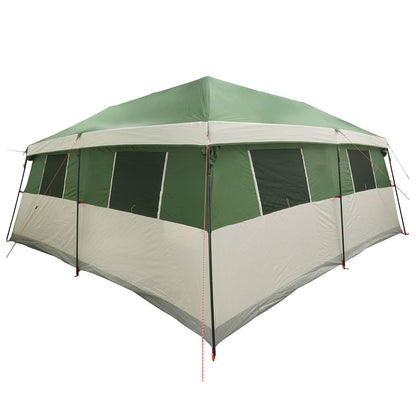 Family Tent with Rainfly Water-Resistant 14-Person Green