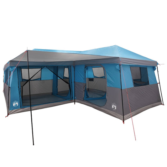 Family Tent with Rainfly Water-Resistant 14-Person Blue