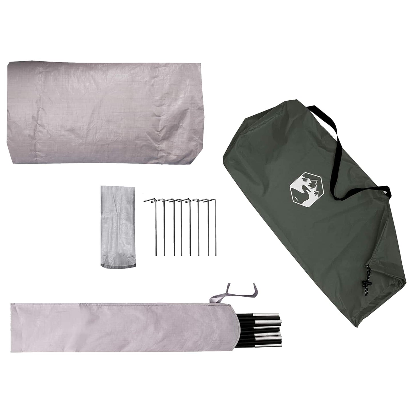 Hiking Tent Water-Resistant 2-Person Army Green