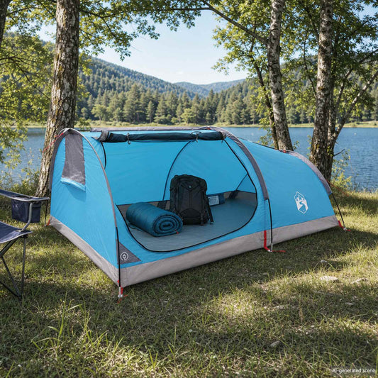 Hiking Tent Water-Resistant 1-Person Blue