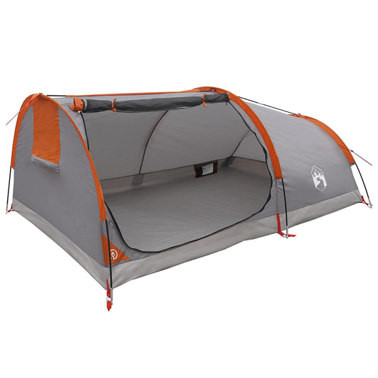 Hiking Tent Water-Resistant 1-Person Grey and Orange