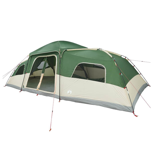 Family Tent with Rainfly Water-resistant 18-Person Green