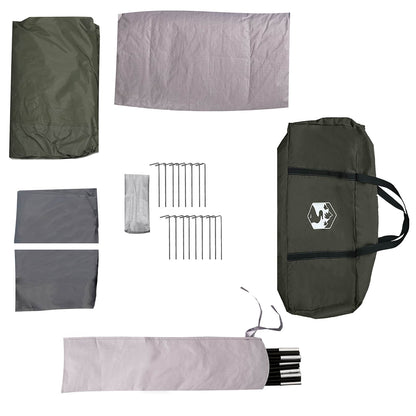 Family Tent with Rainfly Water-resistant 18-Person Army Green