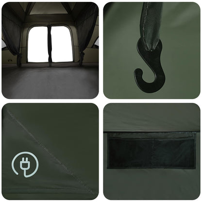 Family Tent with Rainfly Water-resistant 18-Person Army Green