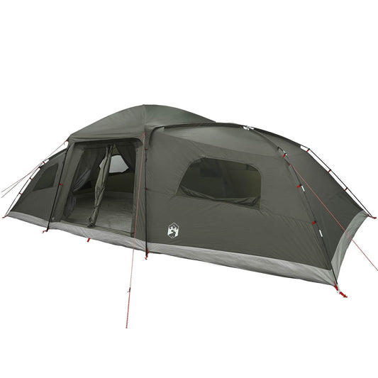 Family Tent with Rainfly Water-resistant 18-Person Army Green