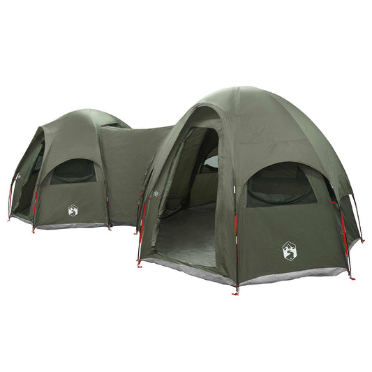 Family Tent with Rainfly Water-resistant 14-Person Army Green