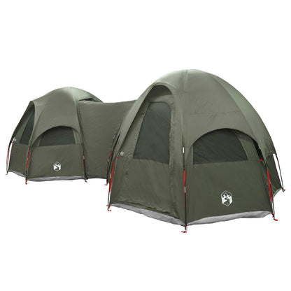 Family Tent with Rainfly Water-resistant 14-Person Army Green