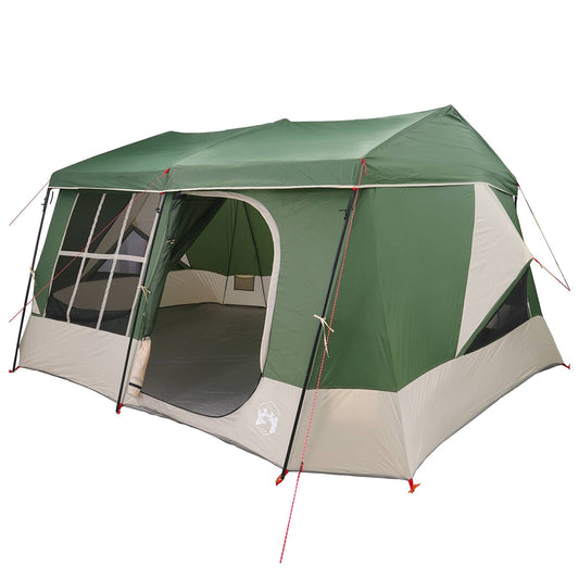 Family Tent with Rainfly Water-resistant 9-Person Green