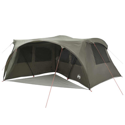 Family Tent with Rainfly Water-resistant 6-Person Army Green