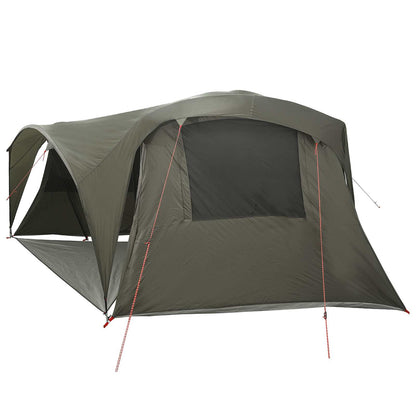 Family Tent with Rainfly Water-resistant 6-Person Army Green