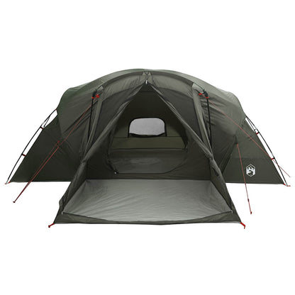 Cabin Tent with Rainfly Water-Resistant 10-Person Army Green