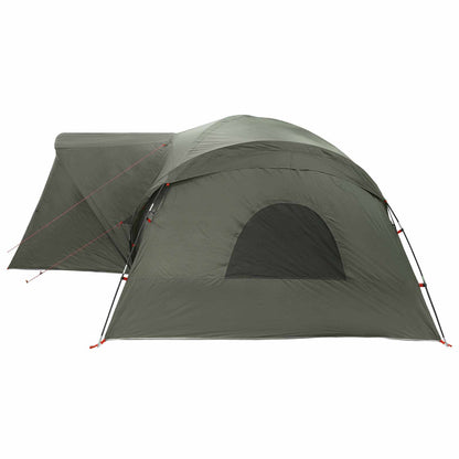 Cabin Tent with Rainfly Water-Resistant 10-Person Army Green
