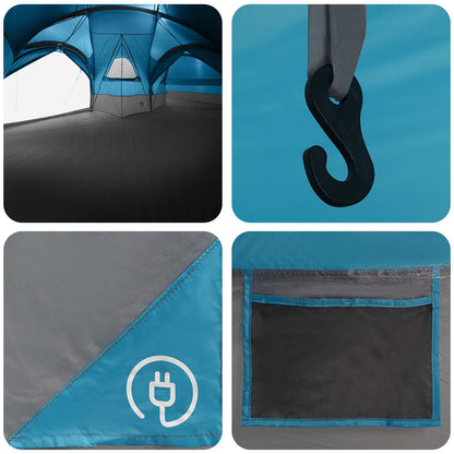 Family Tent with Rainfly Water-resistant 5-Person Blue