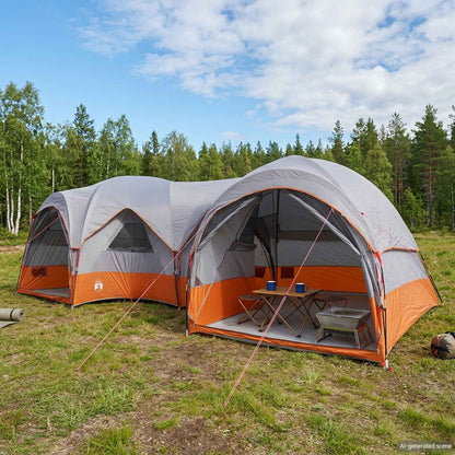 Family Tent with Rainfly Water-resistant 5-Person