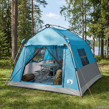 Instant Tent Water-resistant 2-Person Blue