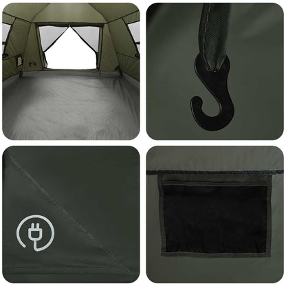 Instant Tent Water-resistant 3-Person Army Green