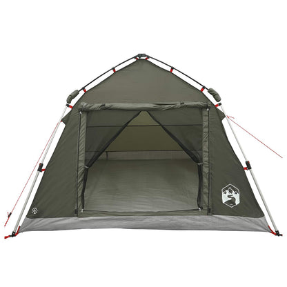 Instant Tent Water-resistant 3-Person Army Green