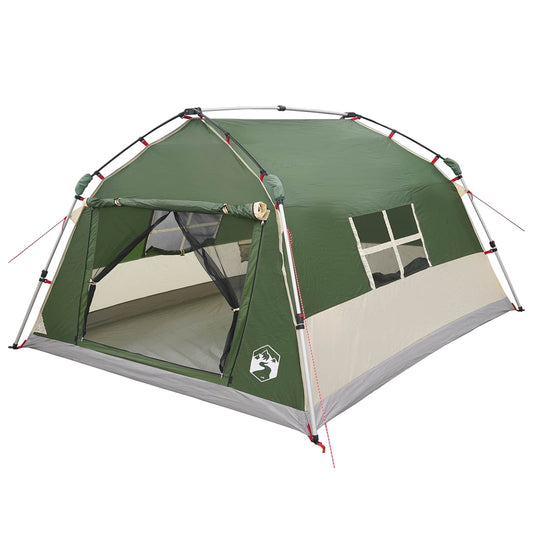 Instant Tent Water-resistant 4-Person Green