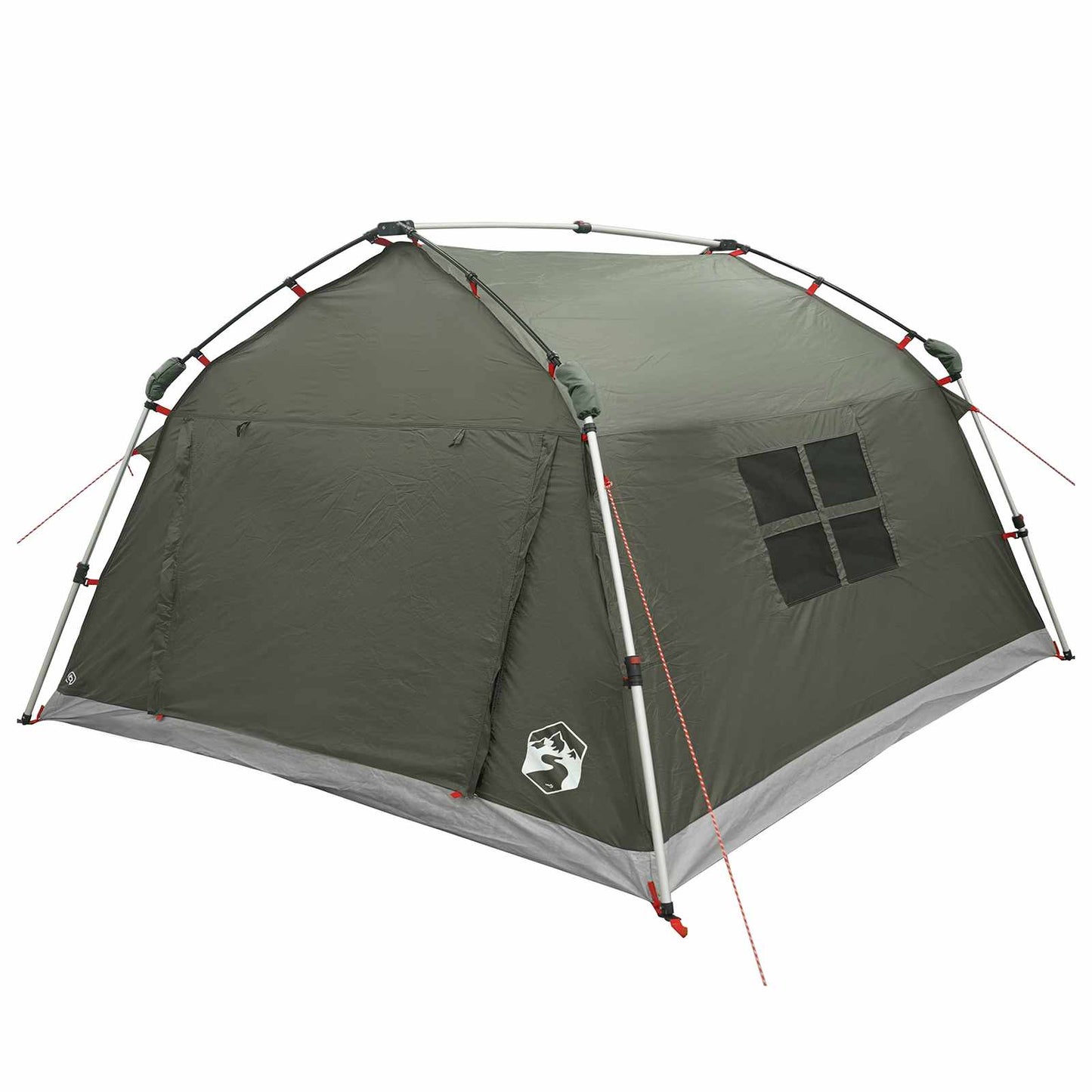 Instant Tent Water-resistant 4-Person Army Green