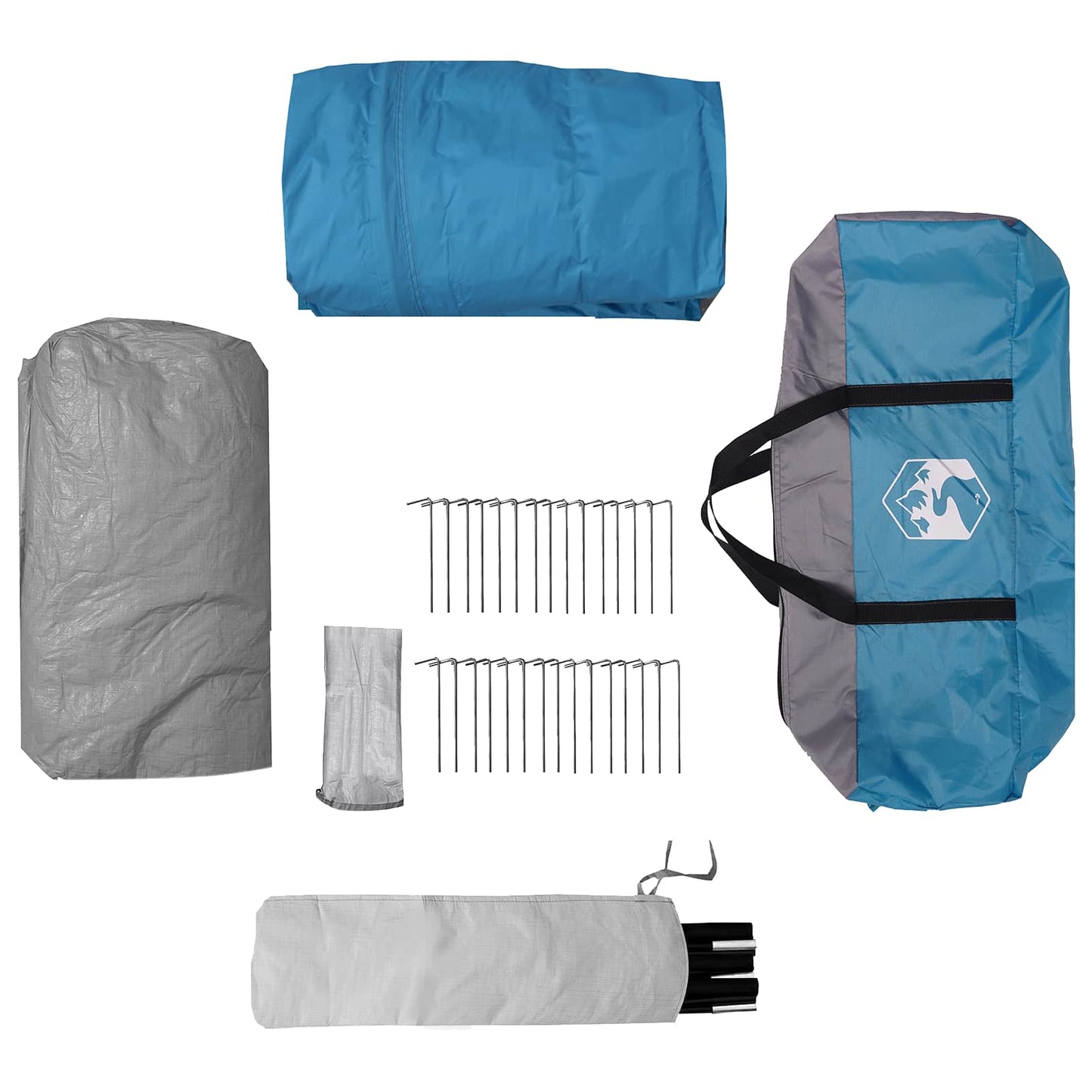 Instant Tent with Rainfly Water-Resistant 3-Person Blue