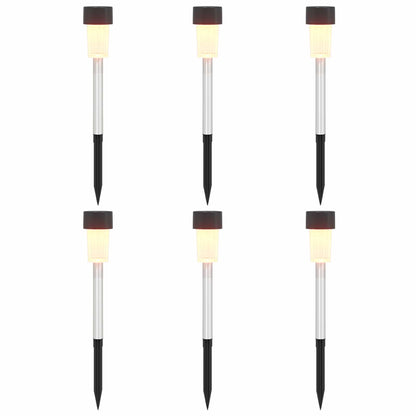 Outdoor Solar Lights with Ground Spike 6 pcs Warm White 29.5 cm