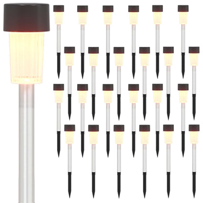 Outdoor Solar Lights with Ground Spike 24 pcs Warm White