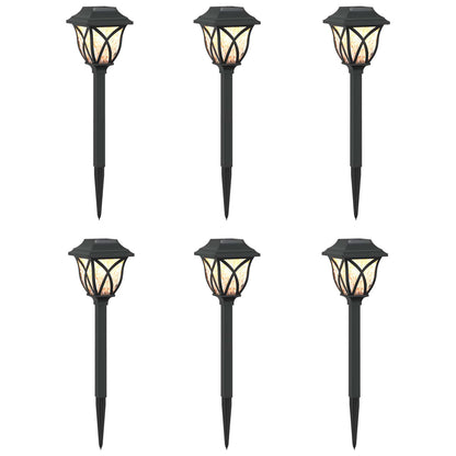 Outdoor Solar Lights with Ground Spike 6 pcs Warm White 42 cm