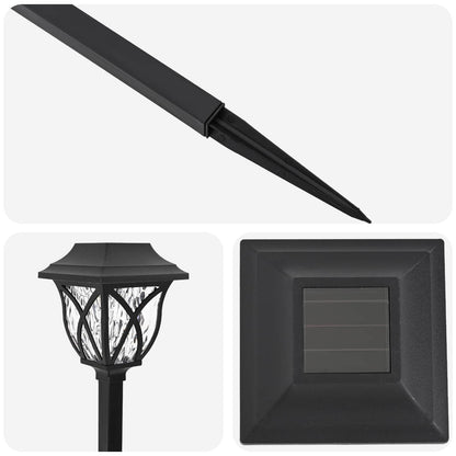 Outdoor Solar Lights with Ground Spike 24 pcs Warm White 42 cm