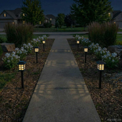 Outdoor Solar Lights with Ground Spike 6 pcs Warm White 38.5 cm