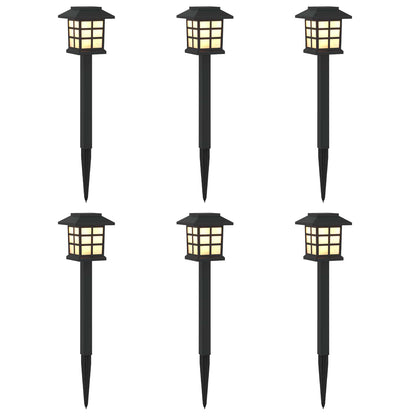 Outdoor Solar Lights with Ground Spike 6 pcs Warm White 38.5 cm