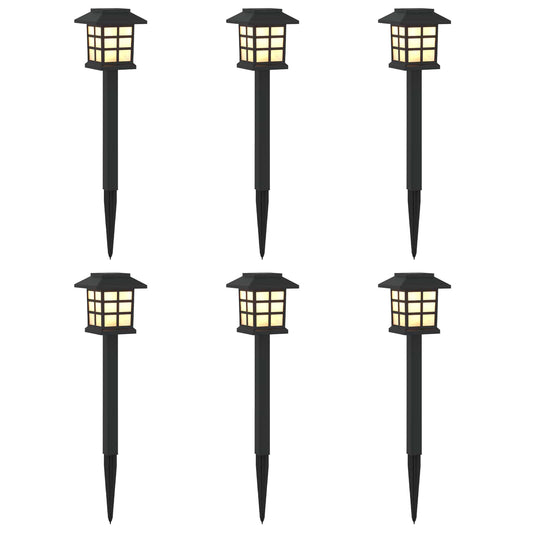 Outdoor Solar Lights with Ground Spike 6 pcs Warm White 38.5 cm