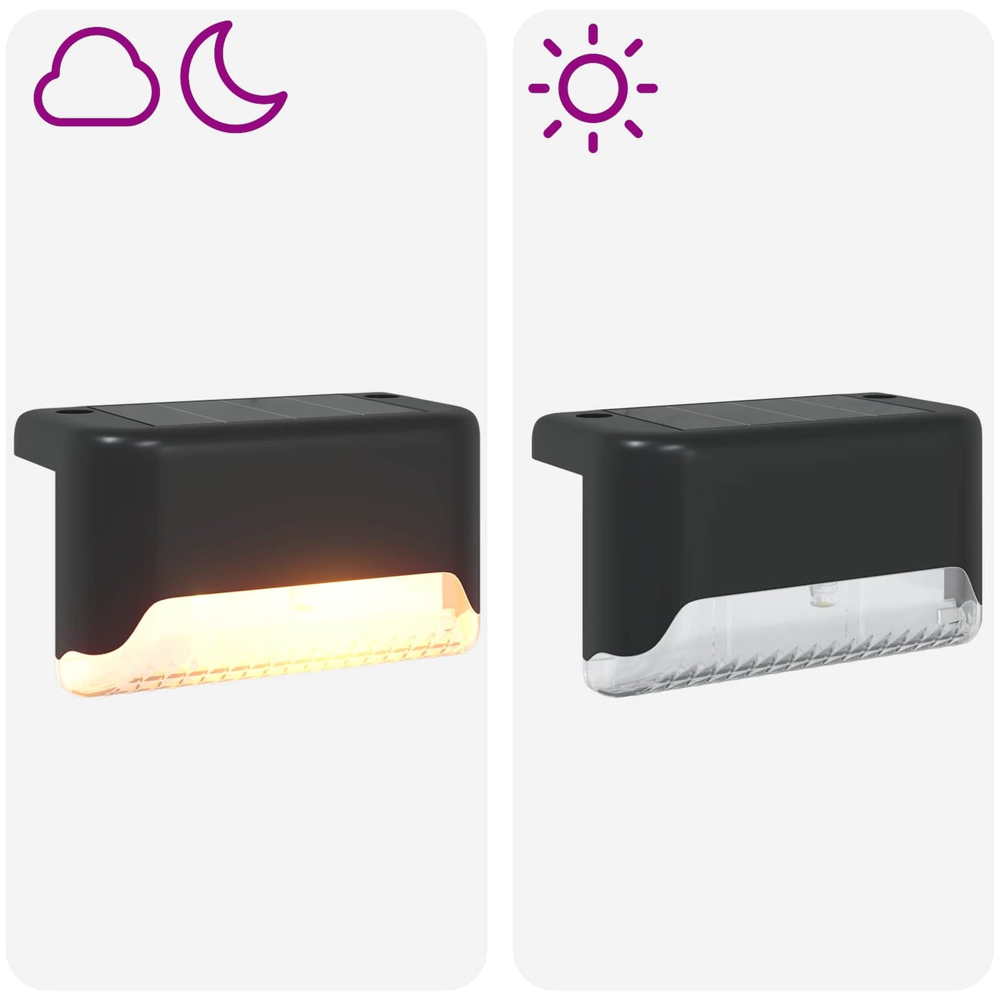 Outdoor Solar Lights with Ground Spike 4 pcs Warm White 4.5 cm
