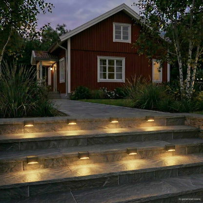 Outdoor Solar Lights with Ground Spike 8 pcs Warm White 4.5 cm
