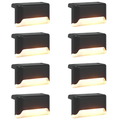 Outdoor Solar Lights with Ground Spike 8 pcs Warm White 4.5 cm