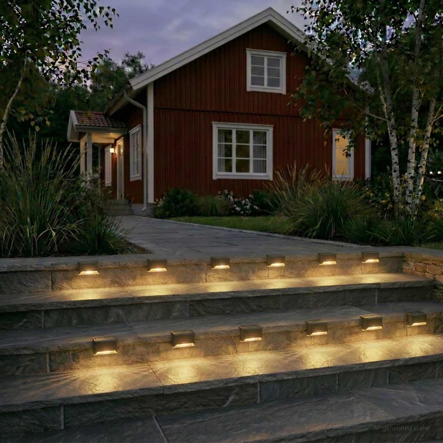 Outdoor Solar Lights with Ground Spike 12 pcs Warm White 4.5 cm
